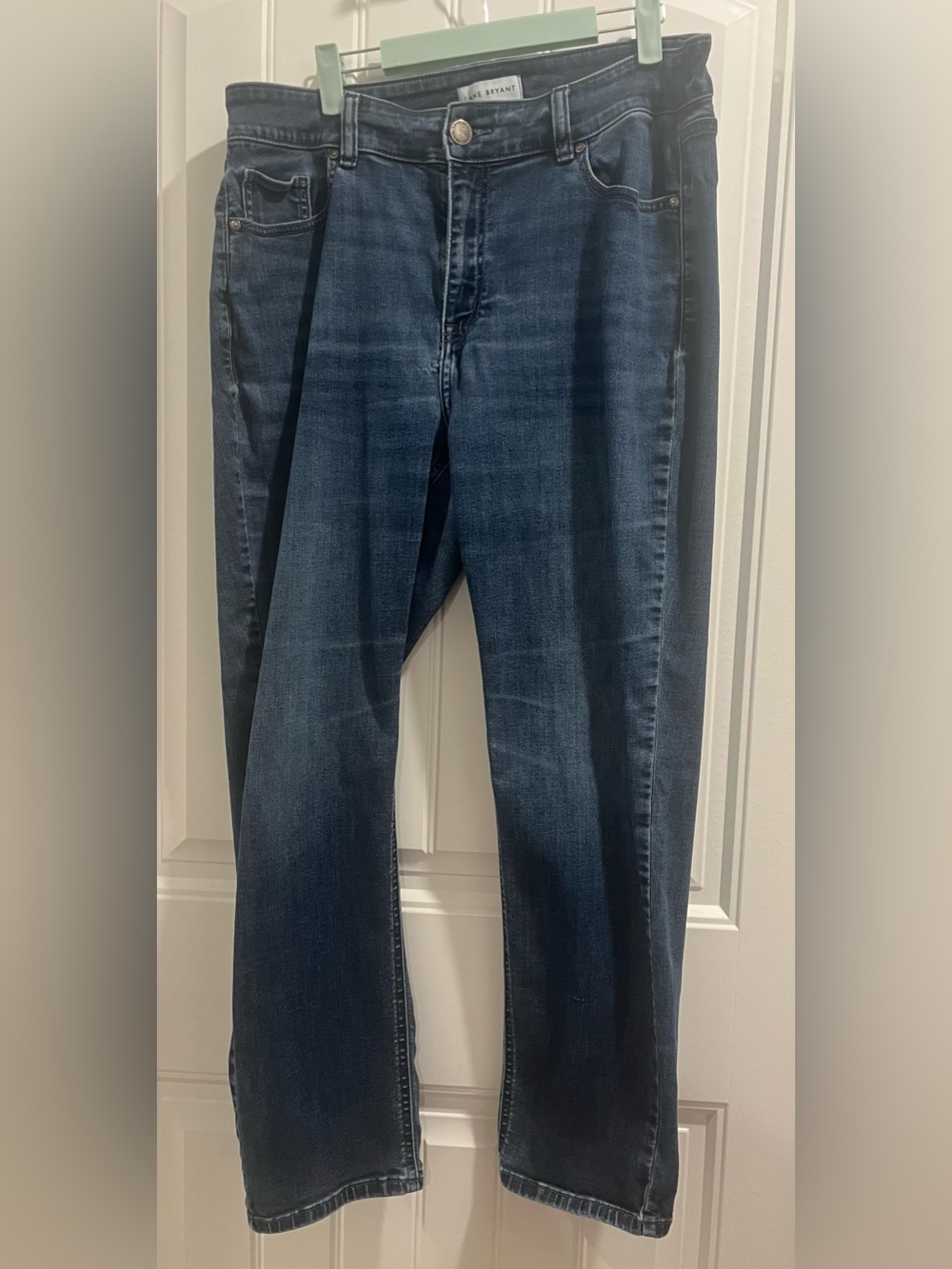 Lane Bryant High Rise Curvy Straight Leg Jeans Size 16 Short Magic Waist Band